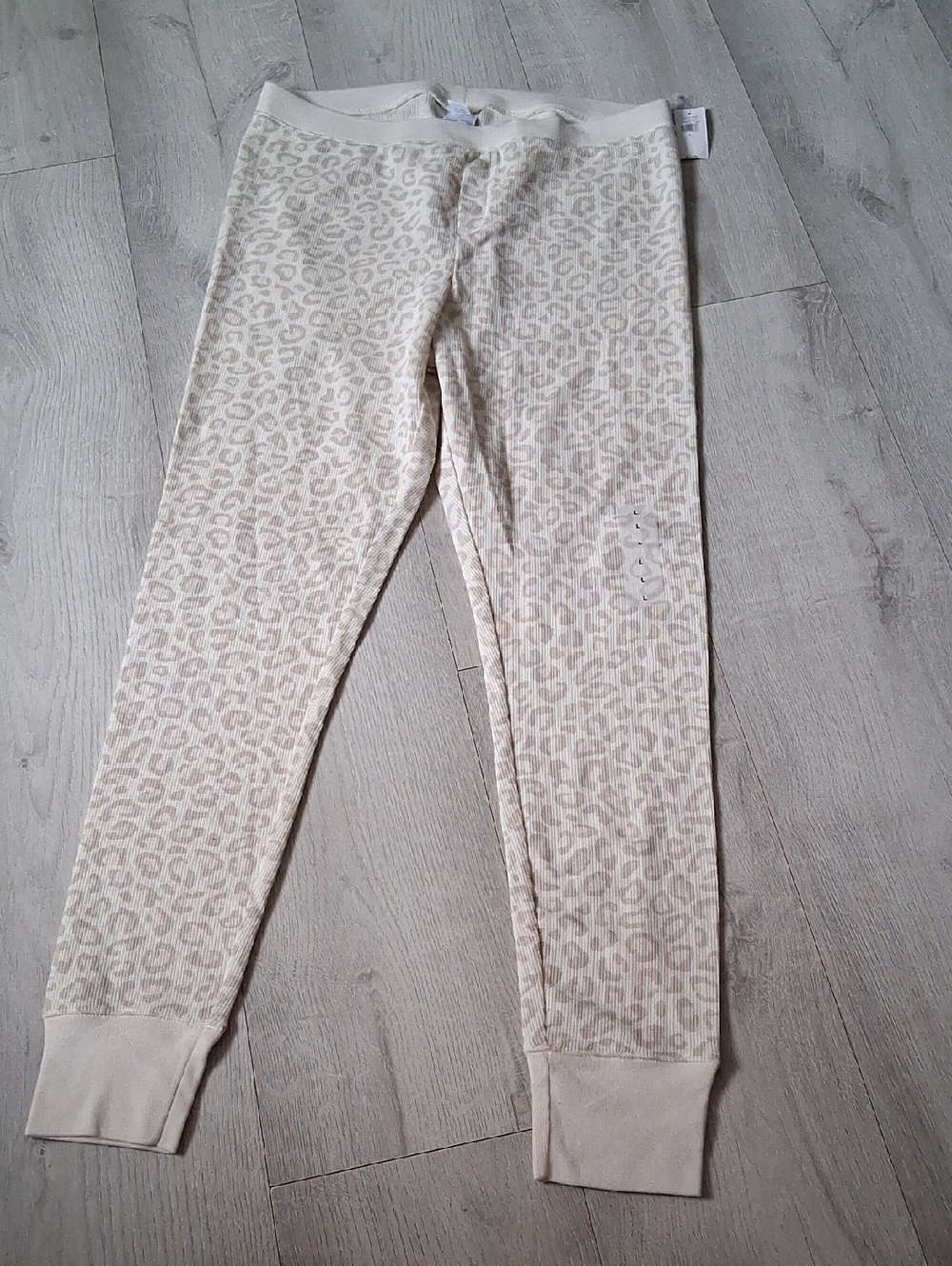 Old Navy Cream Leopard Print Kids Leggings